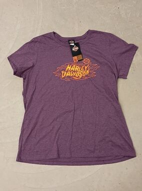 Cox's Harley Davidson Women's Purple Short Sleeve T- Shirt Size XXL